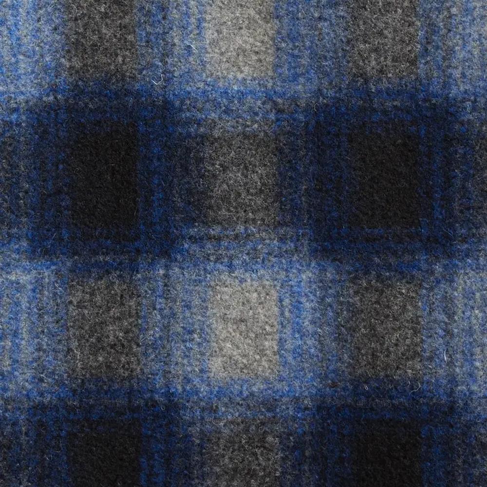 Isabel Marant GABRIEL Navy Check Wool Coat