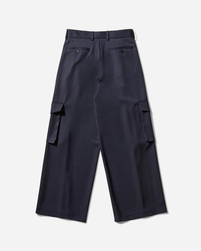 Dries Van Noten Wide Wool Cargo Pants Navy 251 020915 1176 509