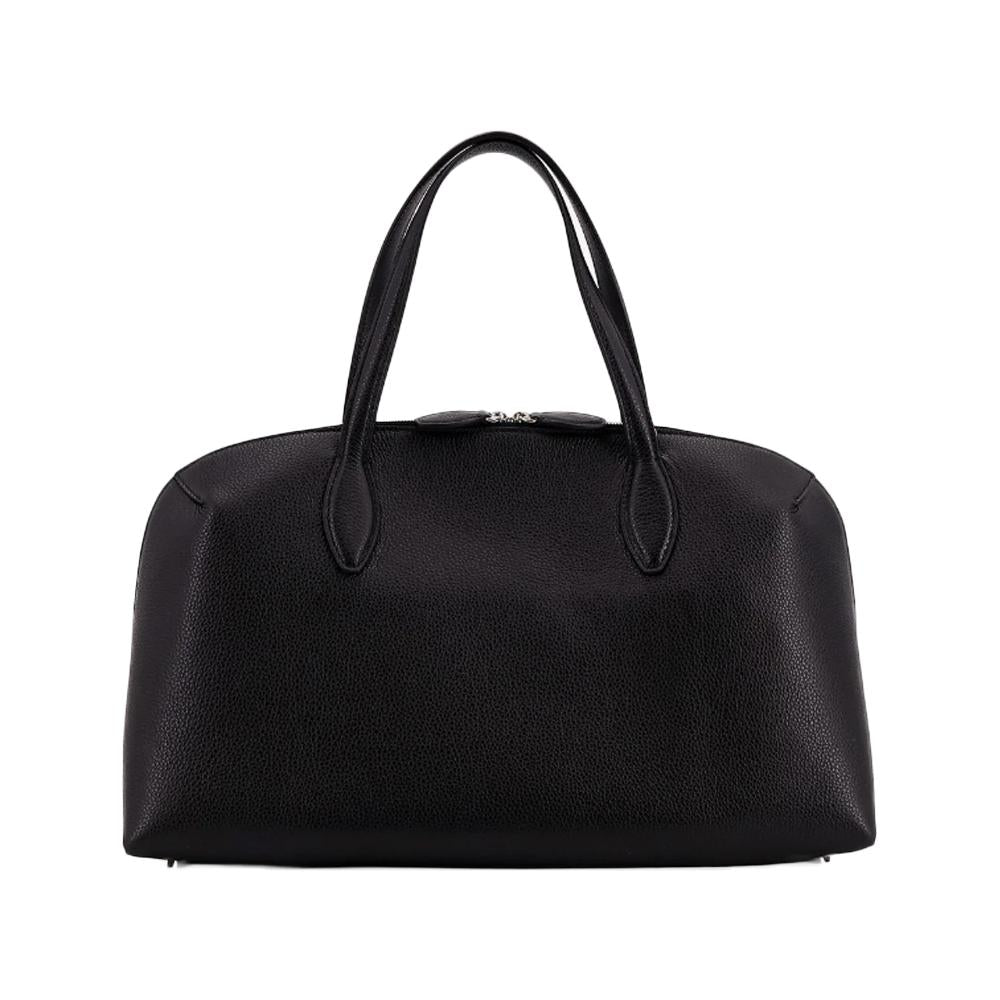 Toteme Black Grain Leather Medium Day Tote Crossbody Bag 254 WAL0110 LE0139 001
