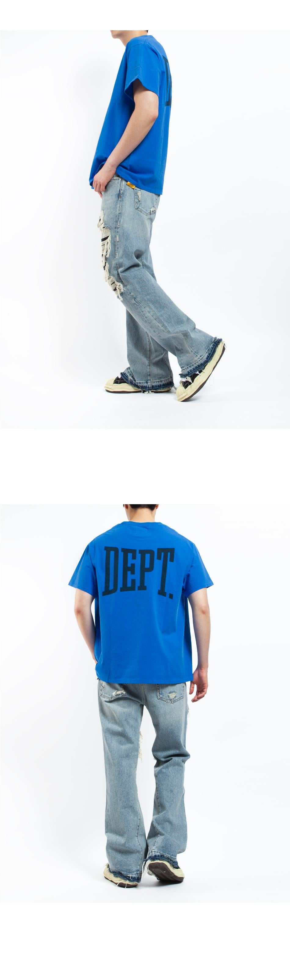 GALLERY DEPT. ZYM Logo Short Sleeve T-Shirt Unisex DGT 10073 ROYAL