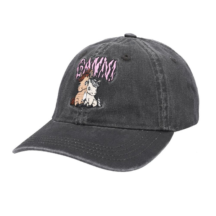 GANNI Pony Logo Vintage Washed Cap for Women B3020094 252