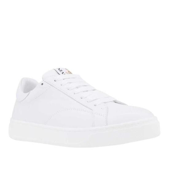 Lanvin Leather Low-Top Sneakers White FWSKDK0AGOTE 0000
