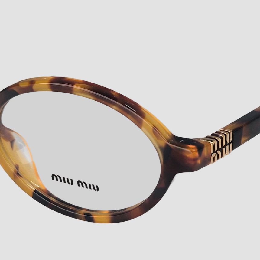 Miu Miu Havana Acetate Rectangular Eyeglasses MU01XV 19P1O1