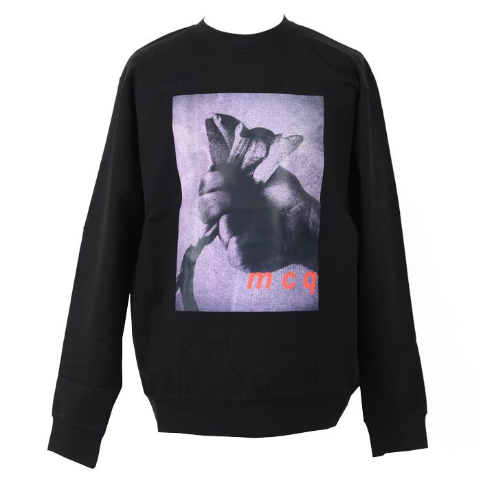 Alexander Mcqueen MQ Print Sweatshirt Men Black