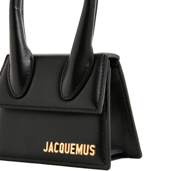 JACQUEMUS Black Leather Le Chiquito Mini Crossbody Bag