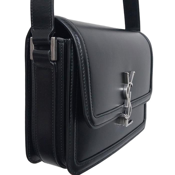 Saint Laurent Cassandra Medium Satchel Shoulder Bag Black Leather