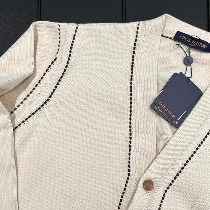 Louis Vuitton Men’s Signature Light Cardigan Ivory Brown
