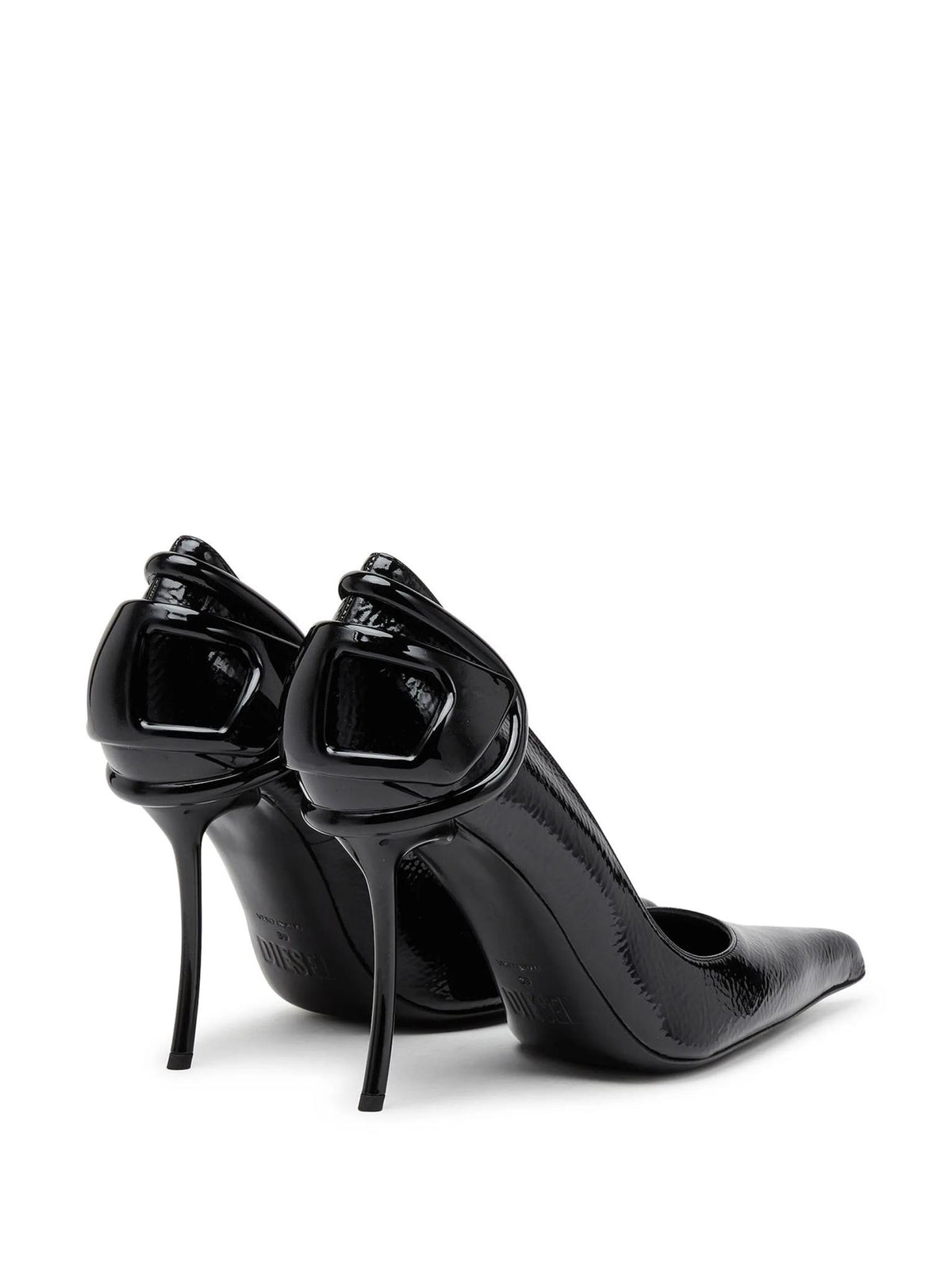 DIESEL Black Leather Mary Jane Pumps
