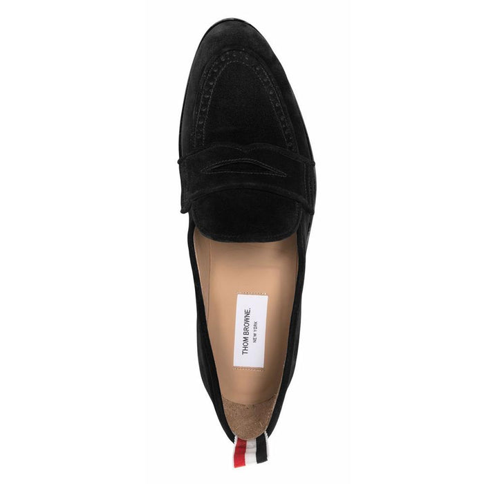 THOM BROWNE Varsity Penny Suede Loafers MFL087A 03050 001