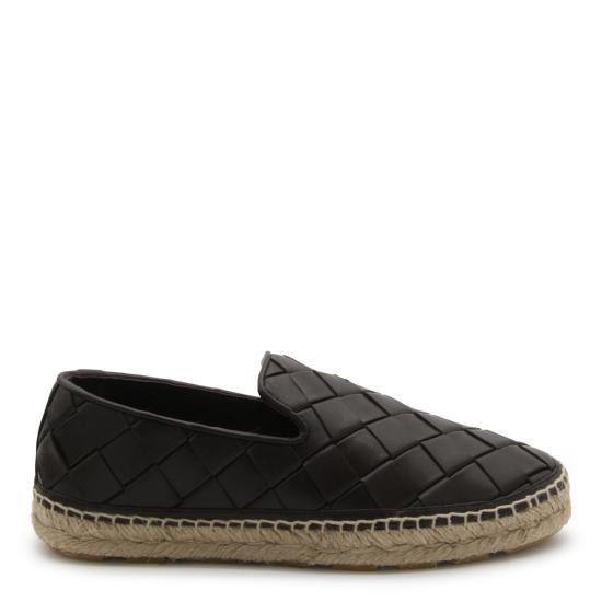 Bottega Veneta Black Leather Loafers