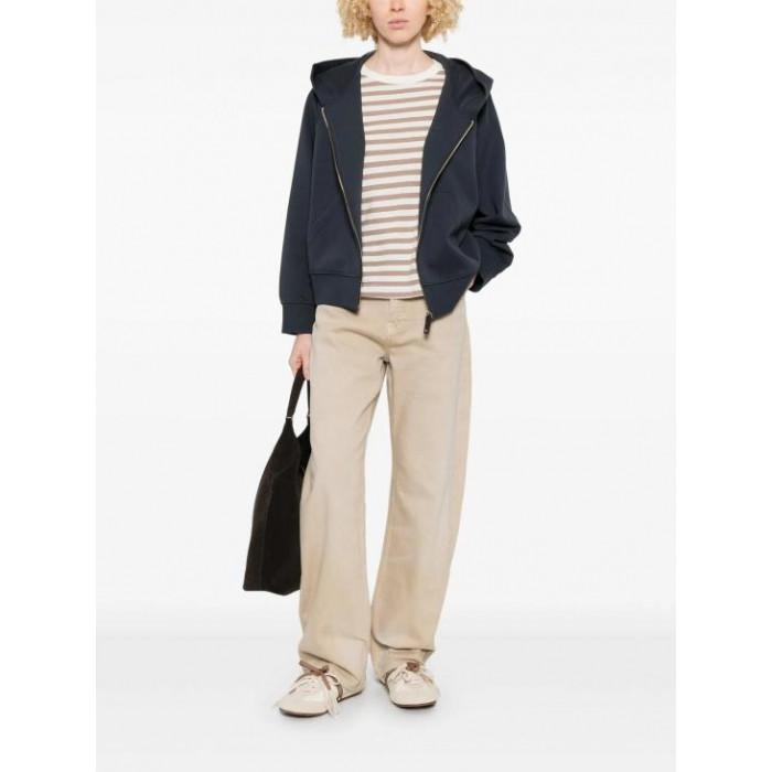 Max Mara Women's Zip-Up Hooded Sweatshirt 19921033600 005