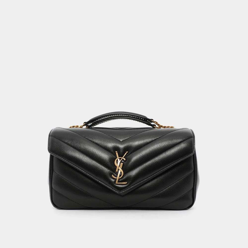 Saint Laurent Monogram Matelassé Lambskin Loulou Medium Chain Shoulder Bag