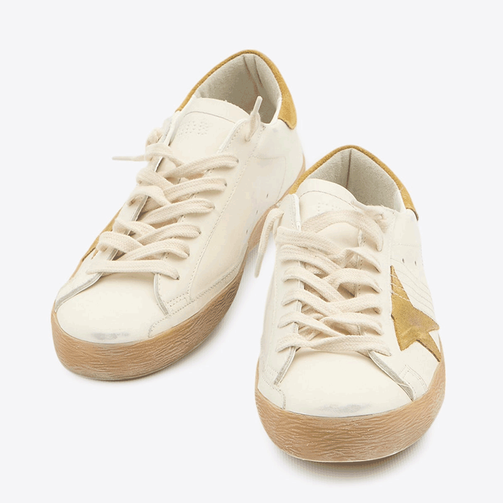 GOLDEN GOOSE Superstar Men’s Leather Low-Top Sneakers GMF00101 F007522 12277