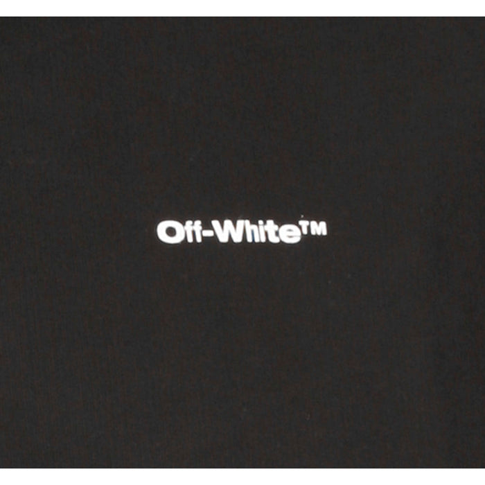 OFF WHITE Logo Crewneck Sweatshirt Black Cotton Men's