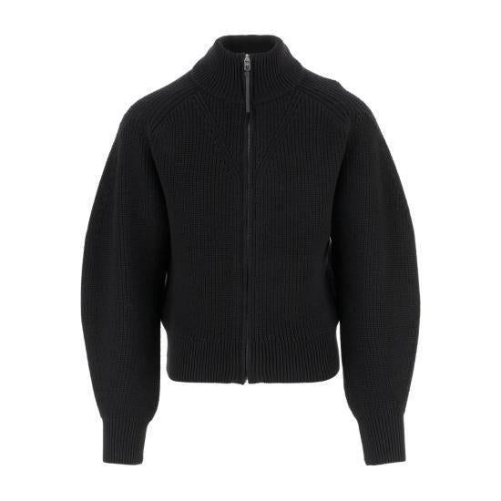JACQUEMUS Black Zip-Up Knit Cardigan CDM00569 AK00275990