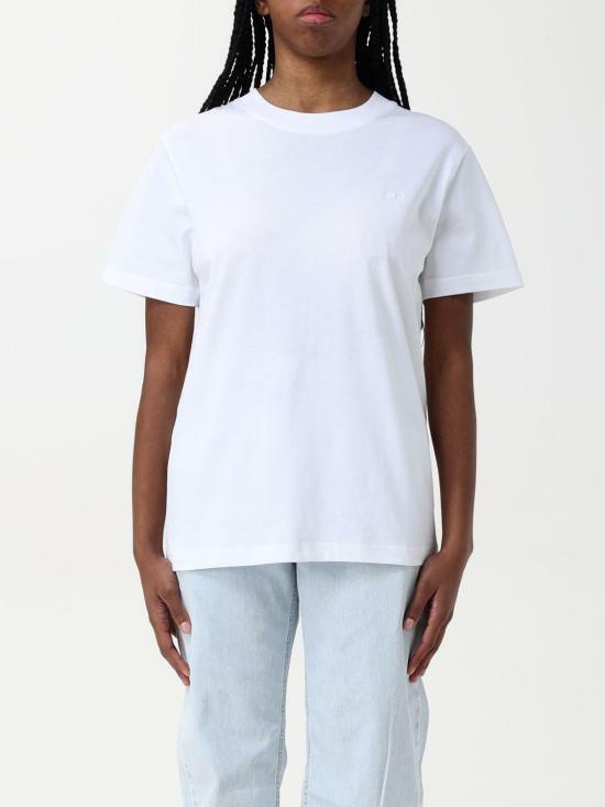 A.P.C. Standard T-Shirt with Embroidered APC Logo White Cotton