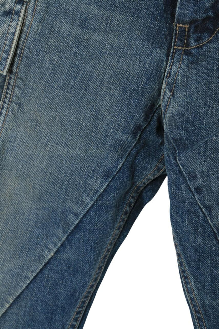 Rick Owens Washed Indigo Denim Double Cargo Jeans DU01E3361 DWB 06