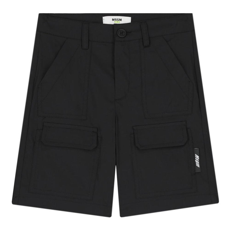 MSGM Women's Kids Black Bermuda Shorts S5MSJBBE141 110