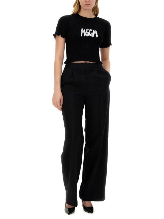 MSGM Black Short Sleeve T-Shirt 3641 MDM 10524700299