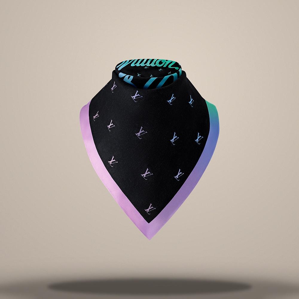 Louis Vuitton LV Blason Shading Bandana Scarf Black M96066