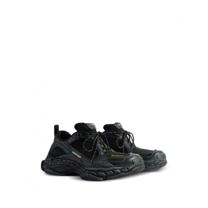 BALENCIAGA Triple S2 Low-Top Sneakers White Gray Leather Mesh