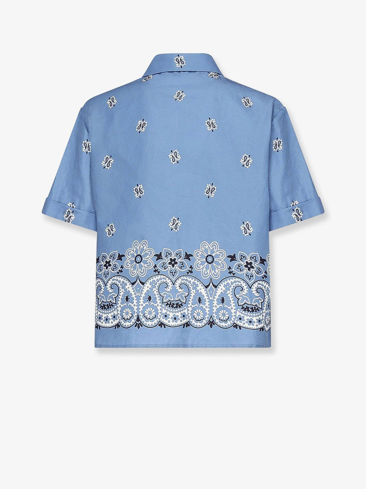 Miu Miu Cotton Short Sleeve Shirt White Women