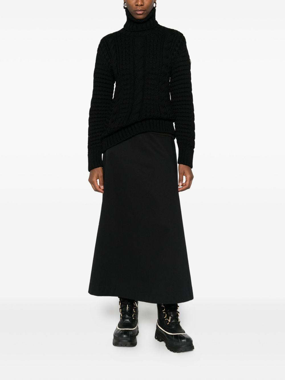Moncler Black Wool Turtleneck Sweater