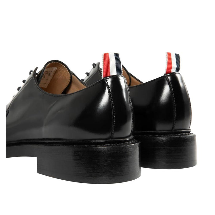 THOM BROWNE Soft Spazzolato Leather Oxford Shoes Black Men
