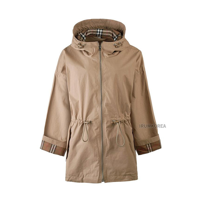 BURBERRY Birley Drawstring Hooded Jacket A7026 Women’s