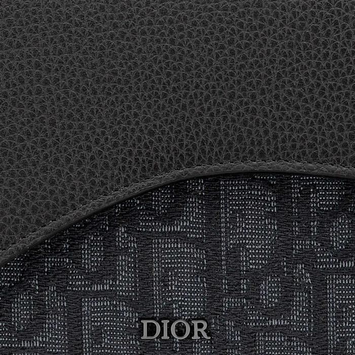 DIOR Saddle Long Wallet Black Leather Men’s Accessory