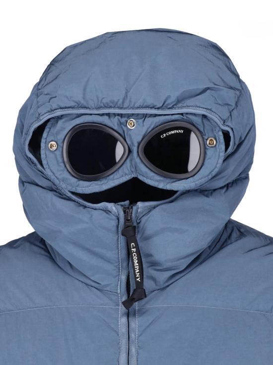 CP Company Orion Blue Leather Jacket for Men