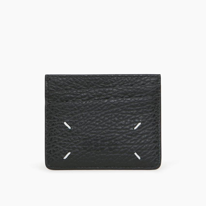 Maison Margiela Four-Stitch Leather Card Holder Black SA1VX0006