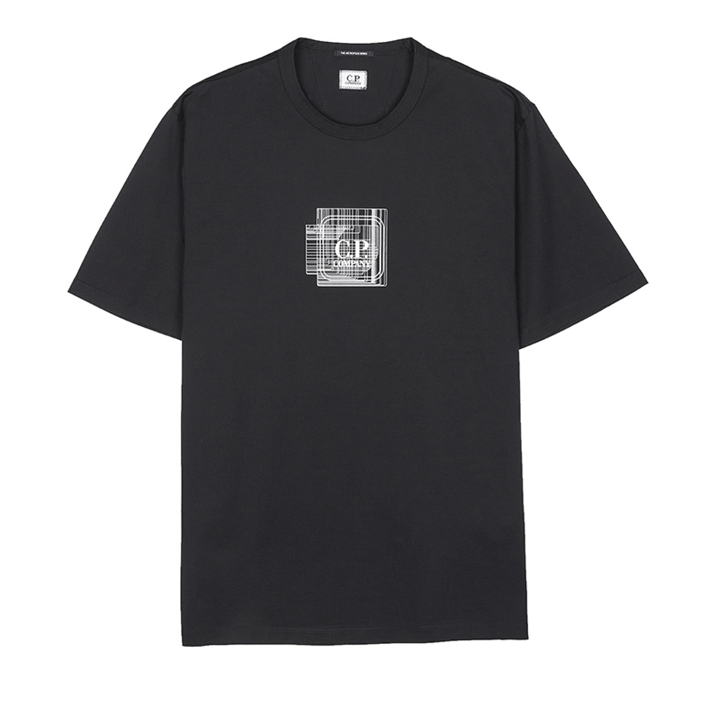 CP Company Graphic Black Short Sleeve T-Shirt 18CLTS047A