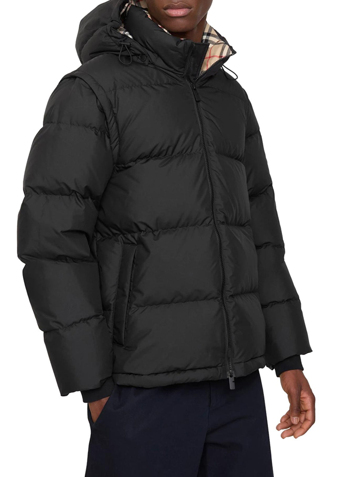 BURBERRY Black Down Puffer Jacket for Men