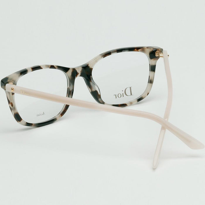 DIOR Havana White Acetate Unisex Eyeglass Frames MONTAIGNE18 C9K