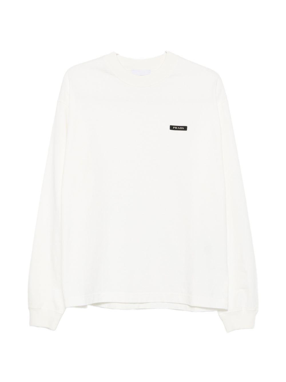 PRADA Black Wool Crewneck Knit Sweater for Men
