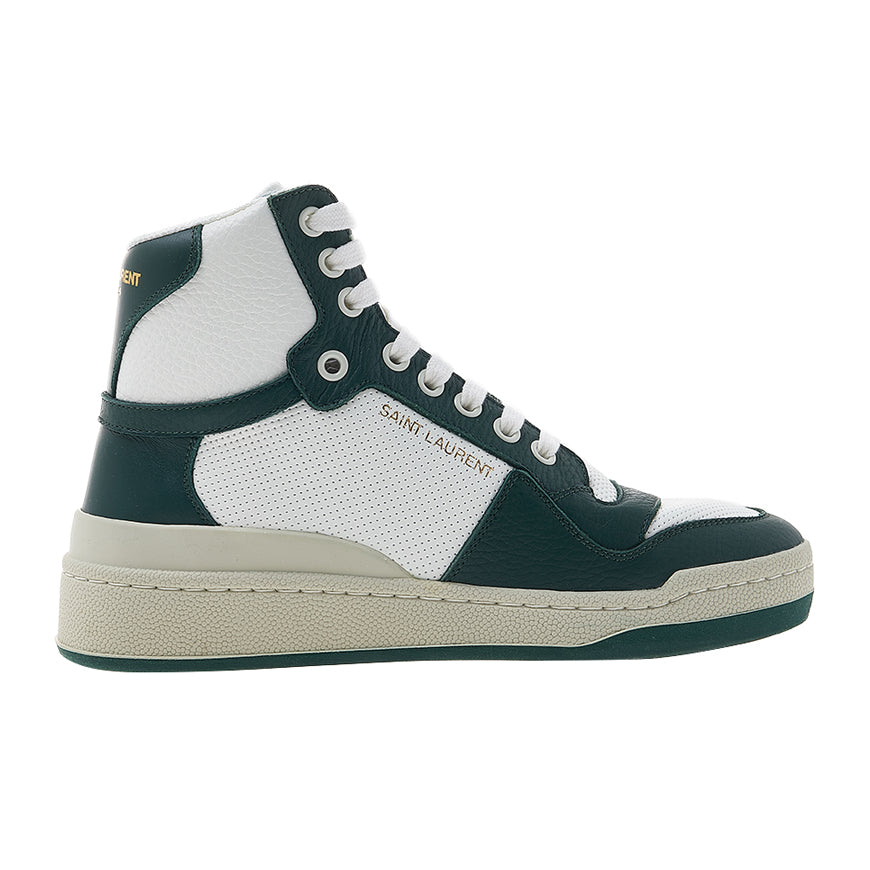 Saint Laurent Women's Perforated Leather Mid-Top Sneakers 610619 AAAS4 8513 1