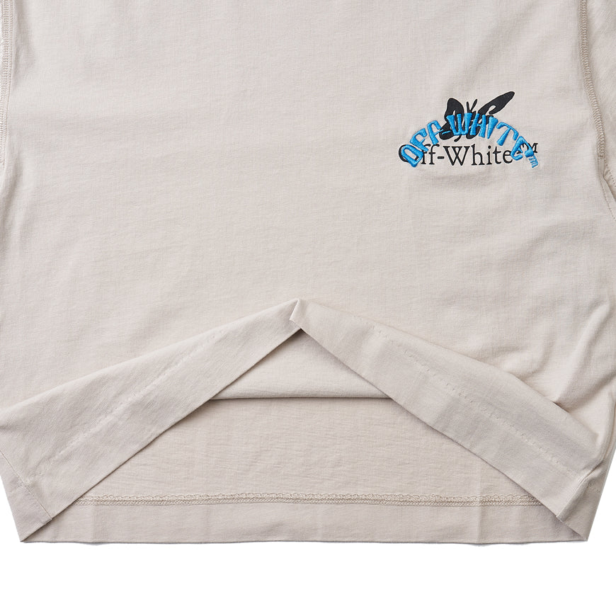 OFF WHITE Butterfly Logo Short Sleeve T-Shirt for Women