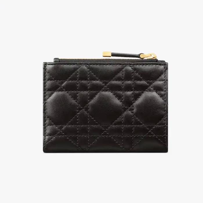 DIOR Black Leather Jolie Dahlia Compact Wallet S3113UNJB M900