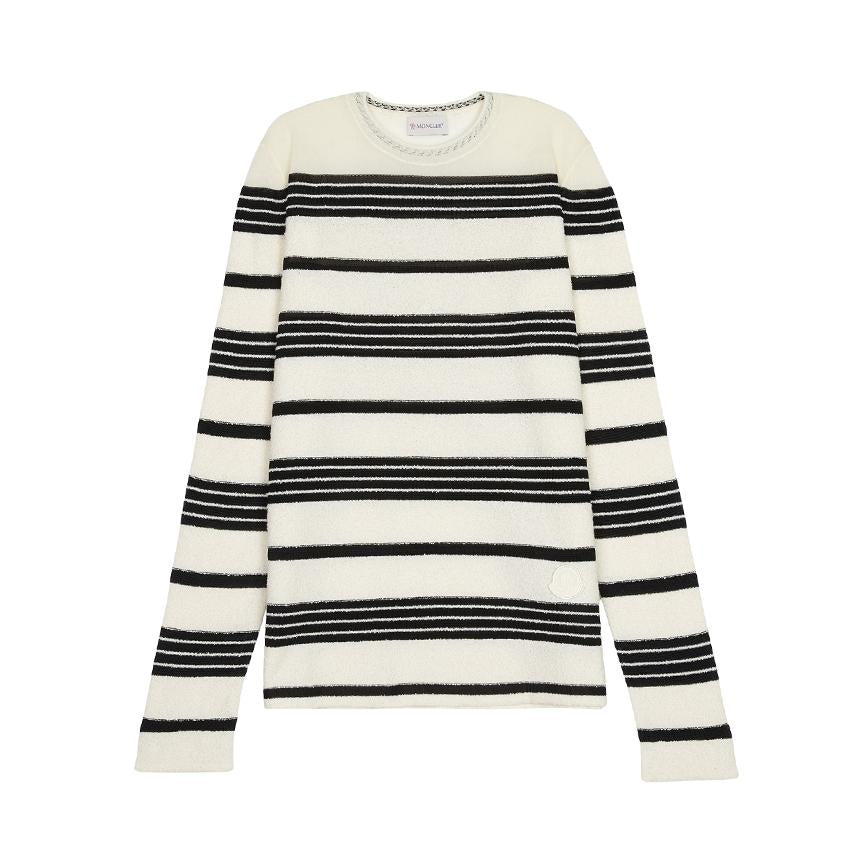 Moncler Striped Womens Crewneck Knit Sweater 9C00015 M6334 P90
