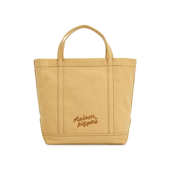 Maison Margiela Small Tote Bag Fox Head Canvas Beige Unisex