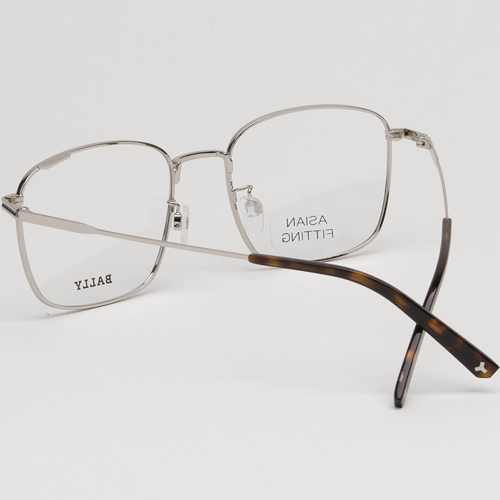 BALLY Silver Metal Asian Fit Unisex Eyeglass Frames BY5039D 016