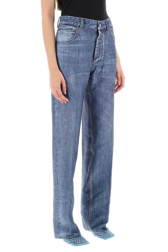 Bottega Veneta Straight Pants Black Classic Trousers