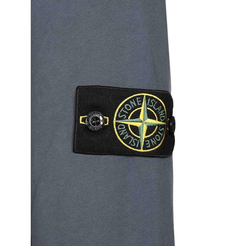 STONE ISLAND Cotton Fleece Half-Zip Sweatshirt Navy