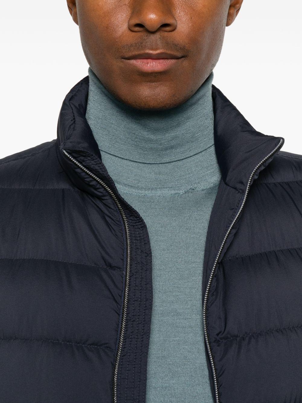 Herno Down Vest Black Nylon Quilted Puffer Men's Outerwear