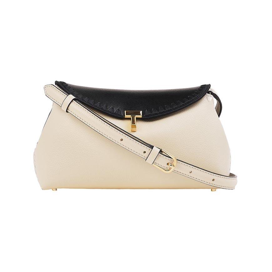 Toteme T-Lock Embroidered Leather Clutch Bag 261 WAL944 LE0030