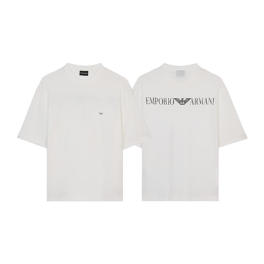 Emporio Armani Men’s Logo Print T-Shirt White Cotton
