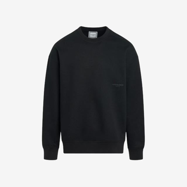WOOYOUNGMI Leather Patch Sweatshirt Black Women’s M241TS22 743B