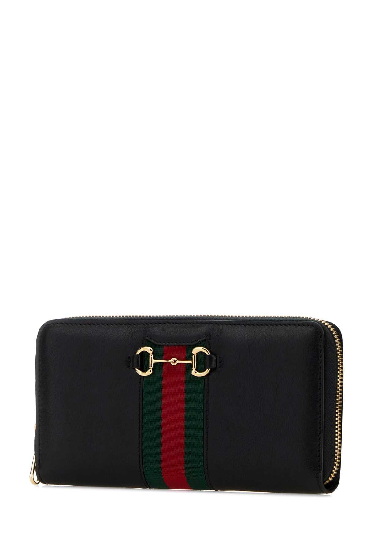 GUCCI Black Leather Clutch Wallet
