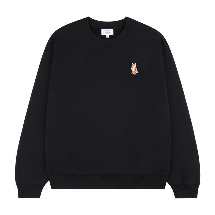 Maison Kitsune Standing Fox Patch Comfort Fit Sweatshirt Navy